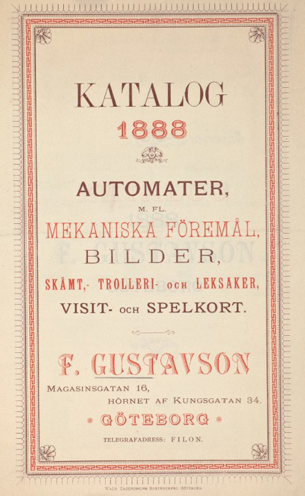 F. Gustavson 1888